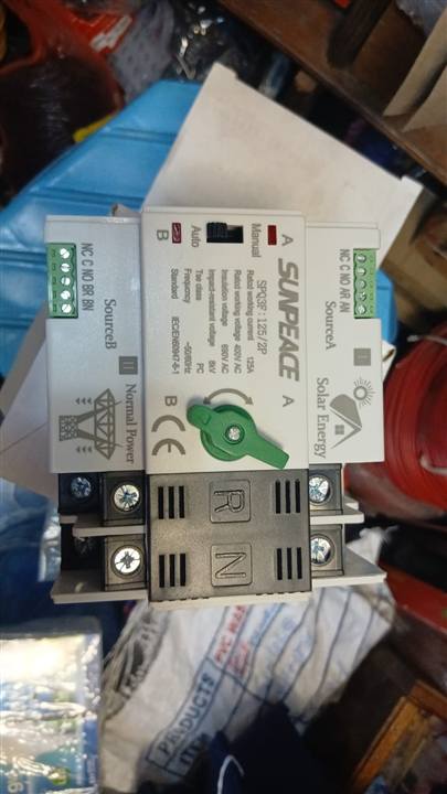 125A two-pole PV automatic transfer switch